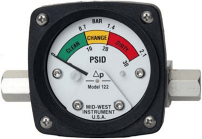 Mid-West Piston Type Differential Pressure Gauge and Switch, Model 122